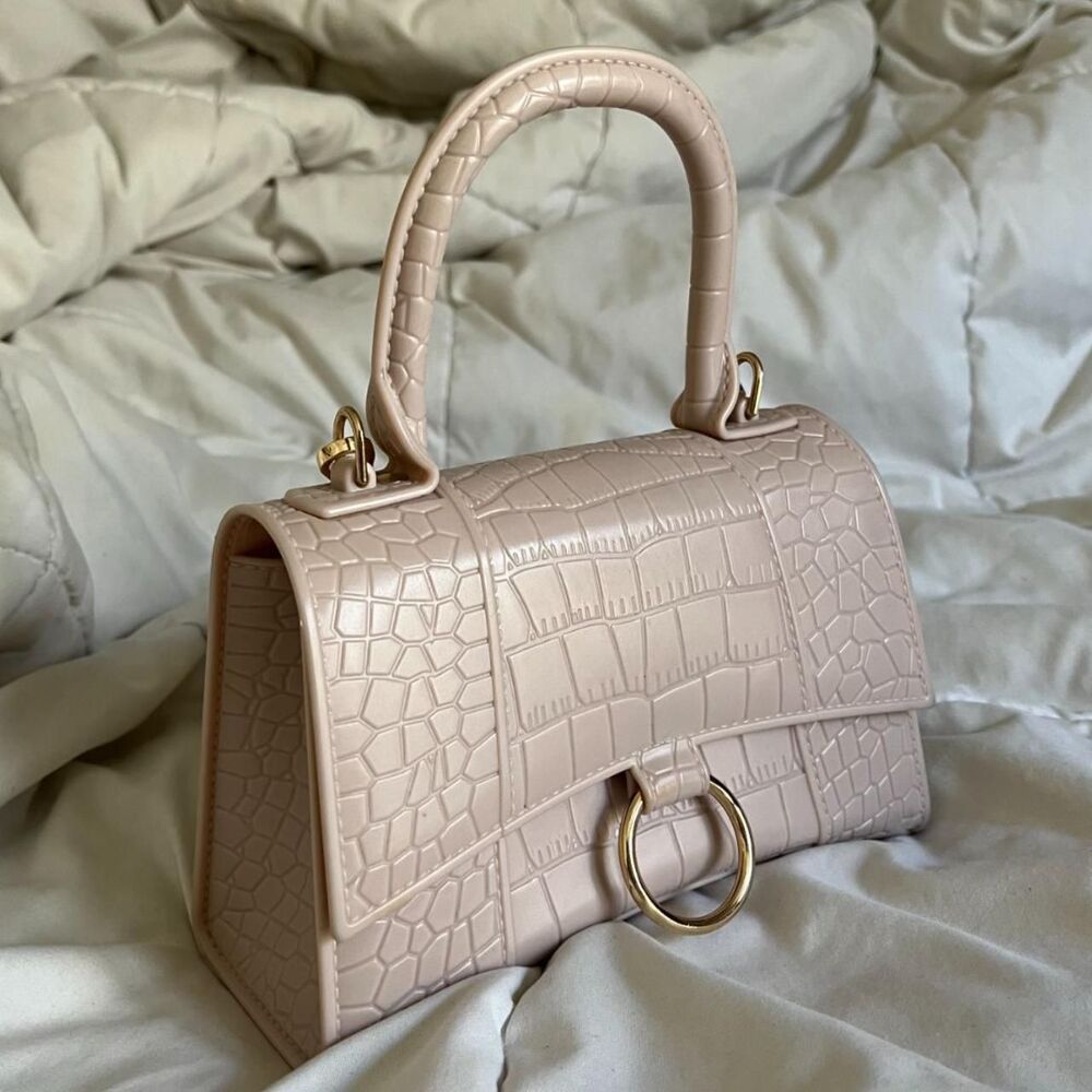 Pink Beige Crocodile Pattern Jelly Mini Handbag Crossbody from Windsor